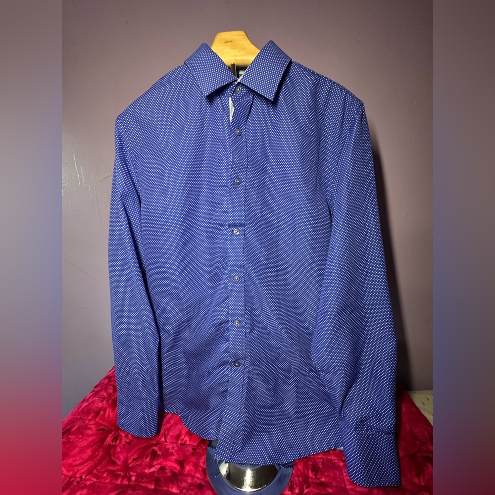 MONZA Rosso Milano Dress Shirt Mens M  Button Up